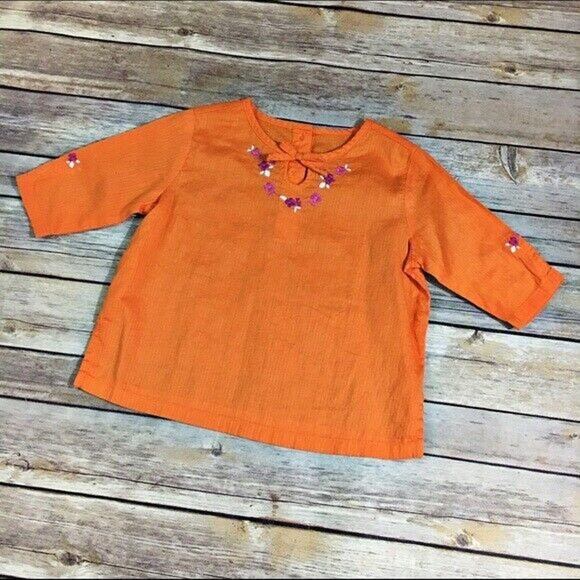 Janie and Jack Girls Swim Coverup Size 0-6 Months Bohemian Spice Tunic Orange - Picture 3 of 5